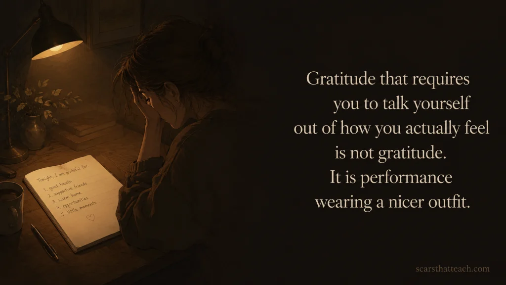 The Mistake That Quietly Turns Gratitude Into Performance